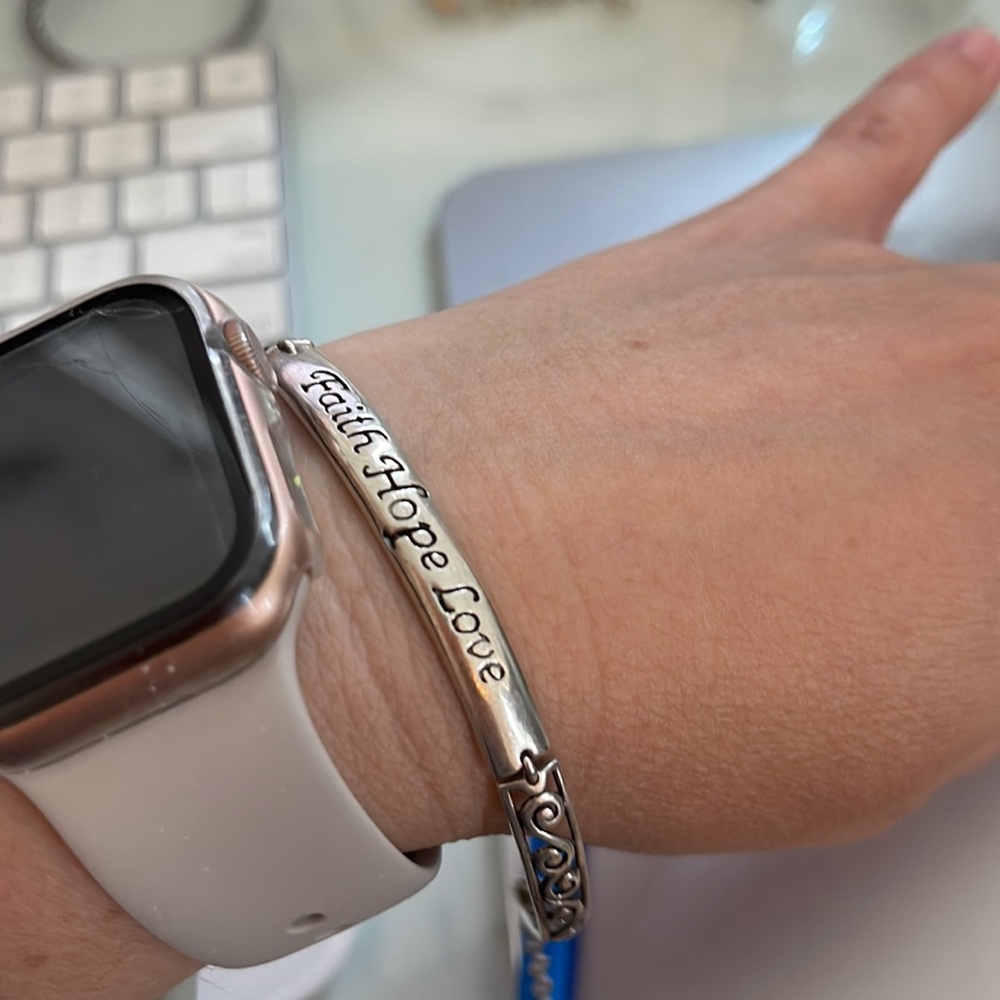 Silver Bracelet With Message - image 3